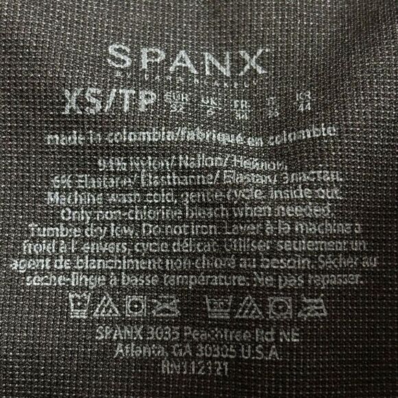 SPANX very black Look At Me Now seamless moto leggings XS new - Picture 5 of 12